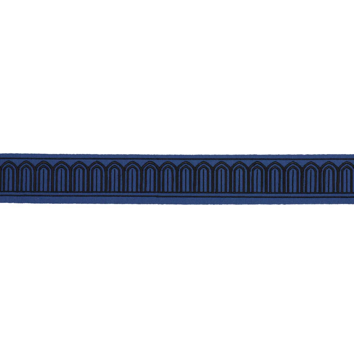 ARCHES EMBROIDERED TAPE MEDIUM_ BLACK ON NAVY