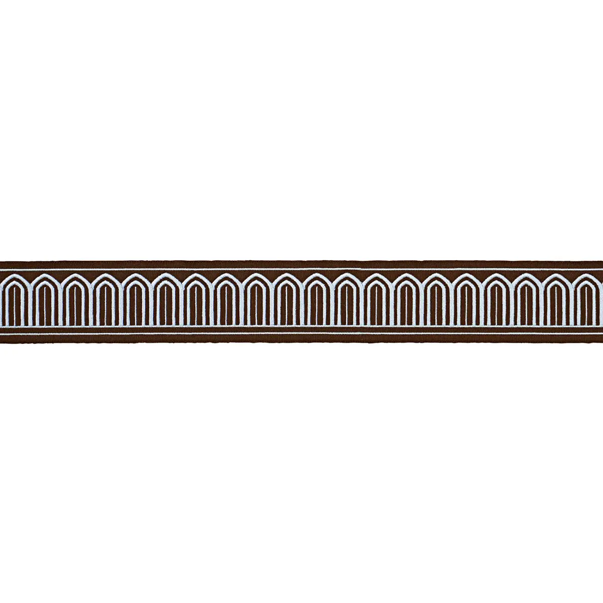 ARCHES EMBROIDERED TAPE MEDIUM_ SKY ON BROWN