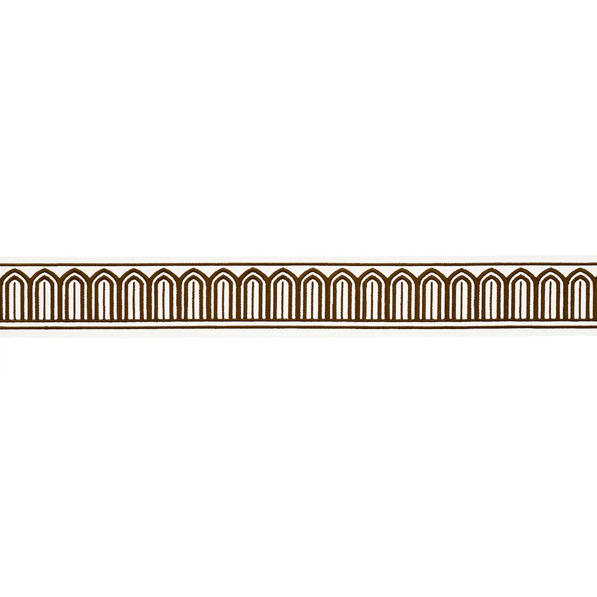 ARCHES EMBROIDERED TAPE MEDIUM_ BROWN