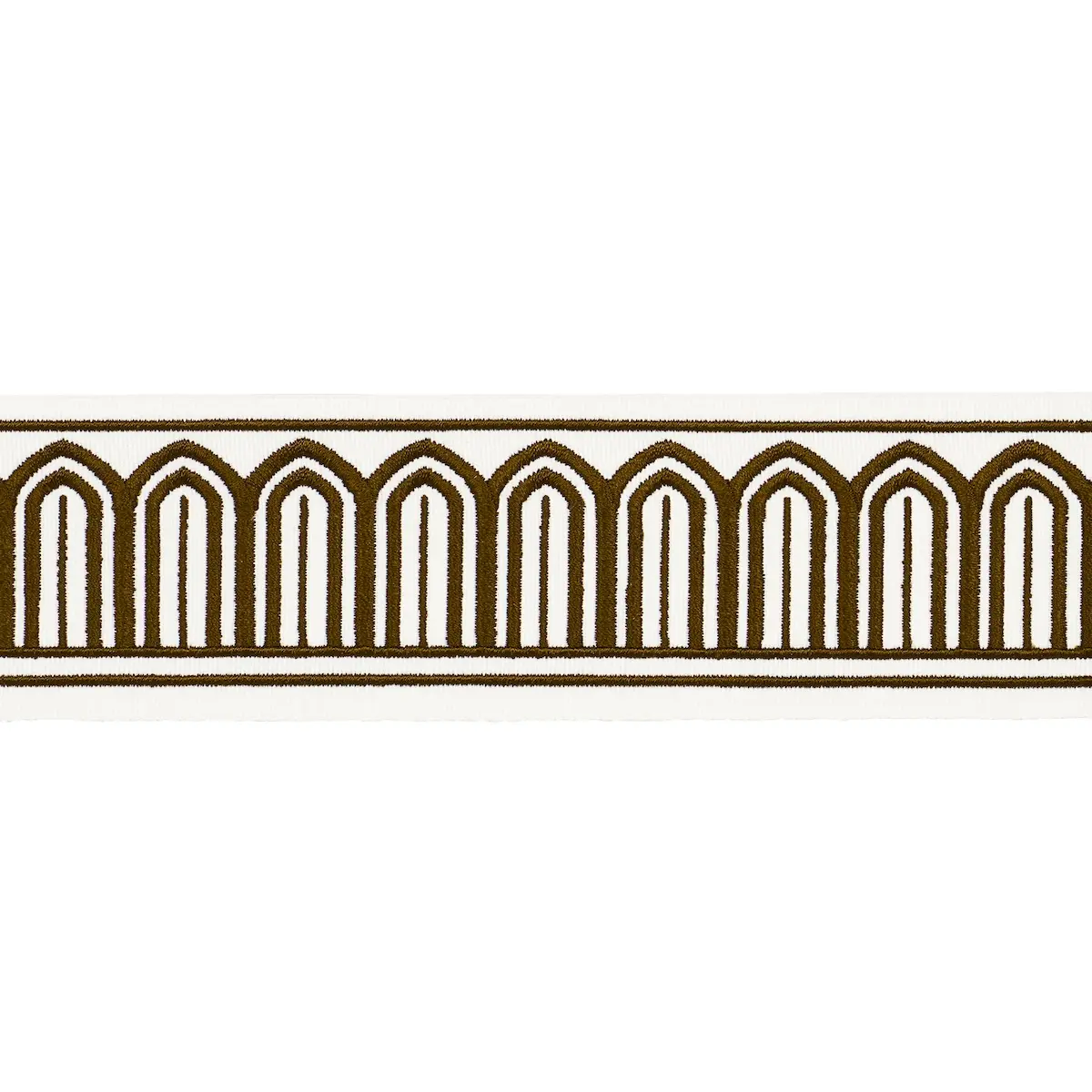 ARCHES EMBROIDERED TAPE MEDIUM_ BROWN