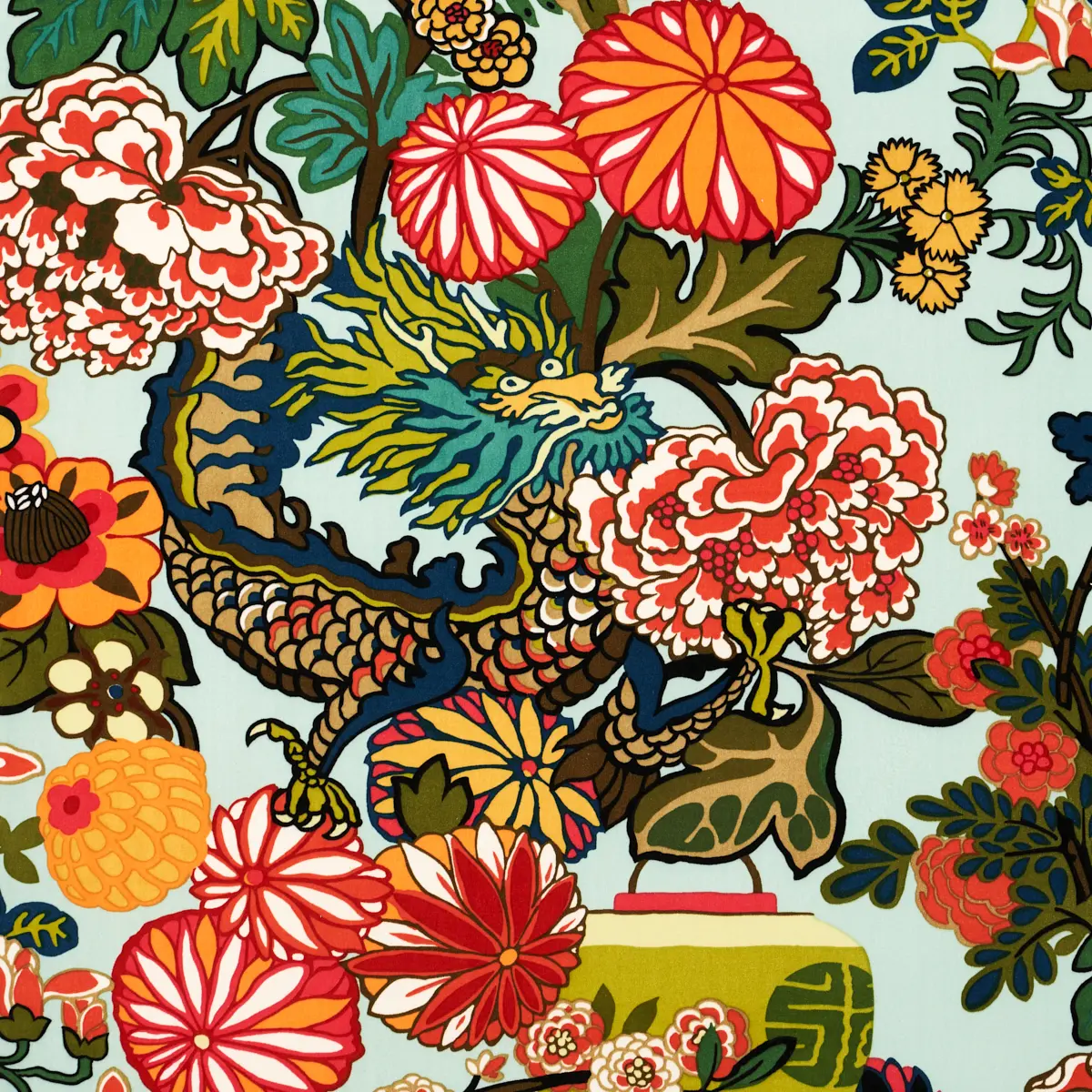 CHIANG MAI DRAGON VELVET_ AQUAMARINE