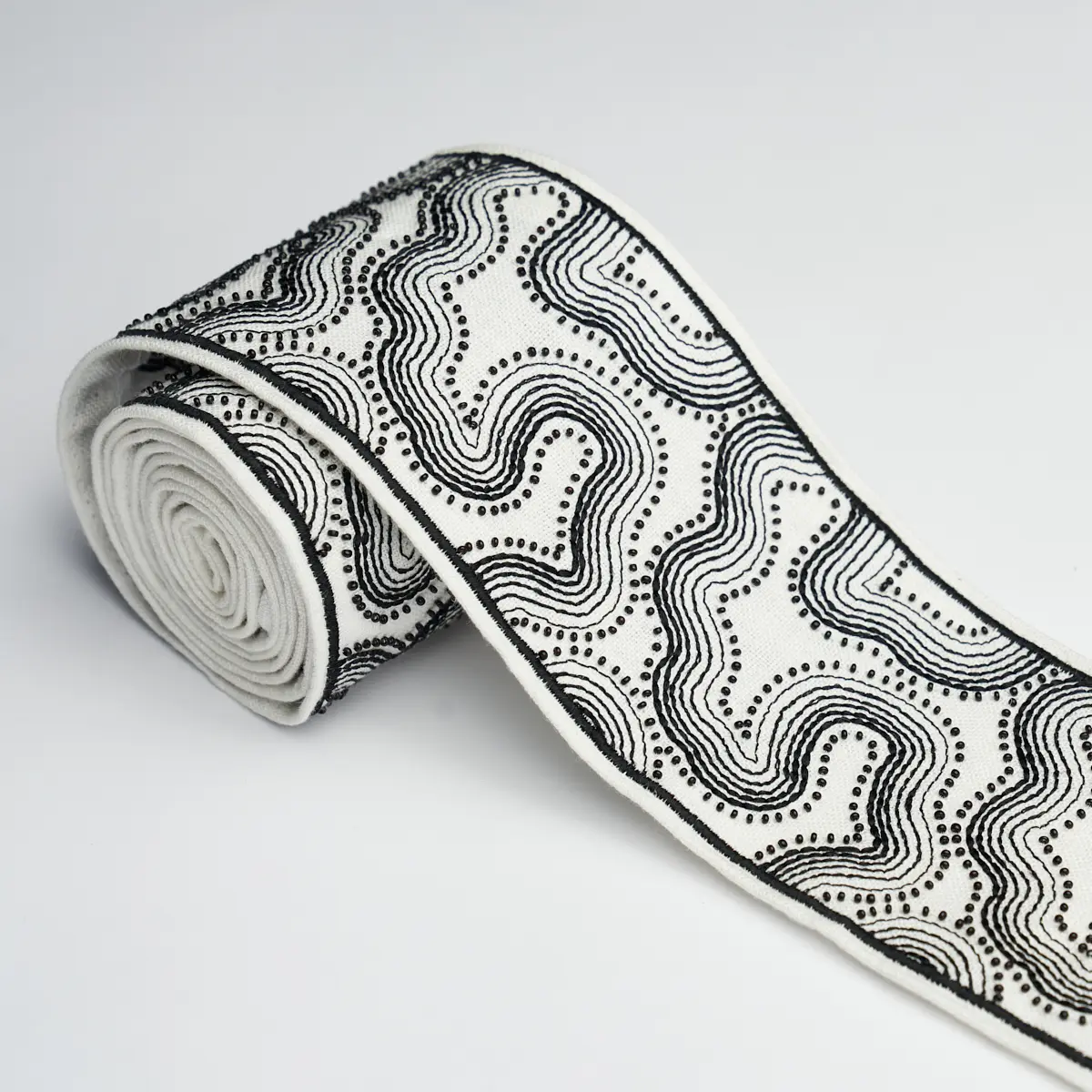 Topo Beaded Tape_ BLACK & WHITE