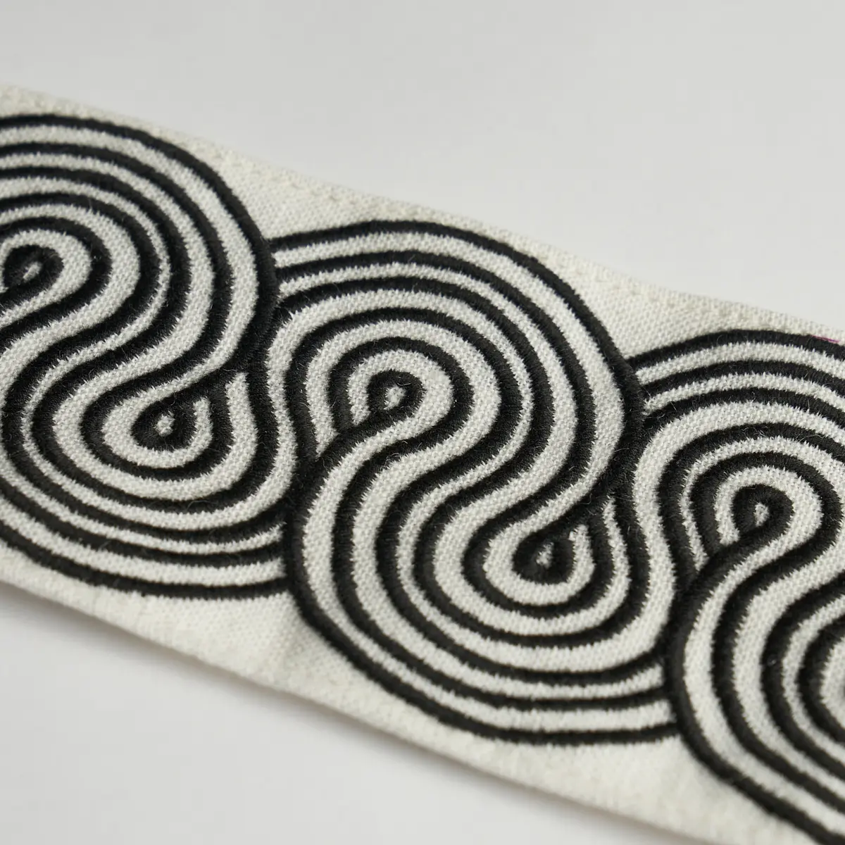 GIRALDI EMBROIDERED TRIM_ BLACK