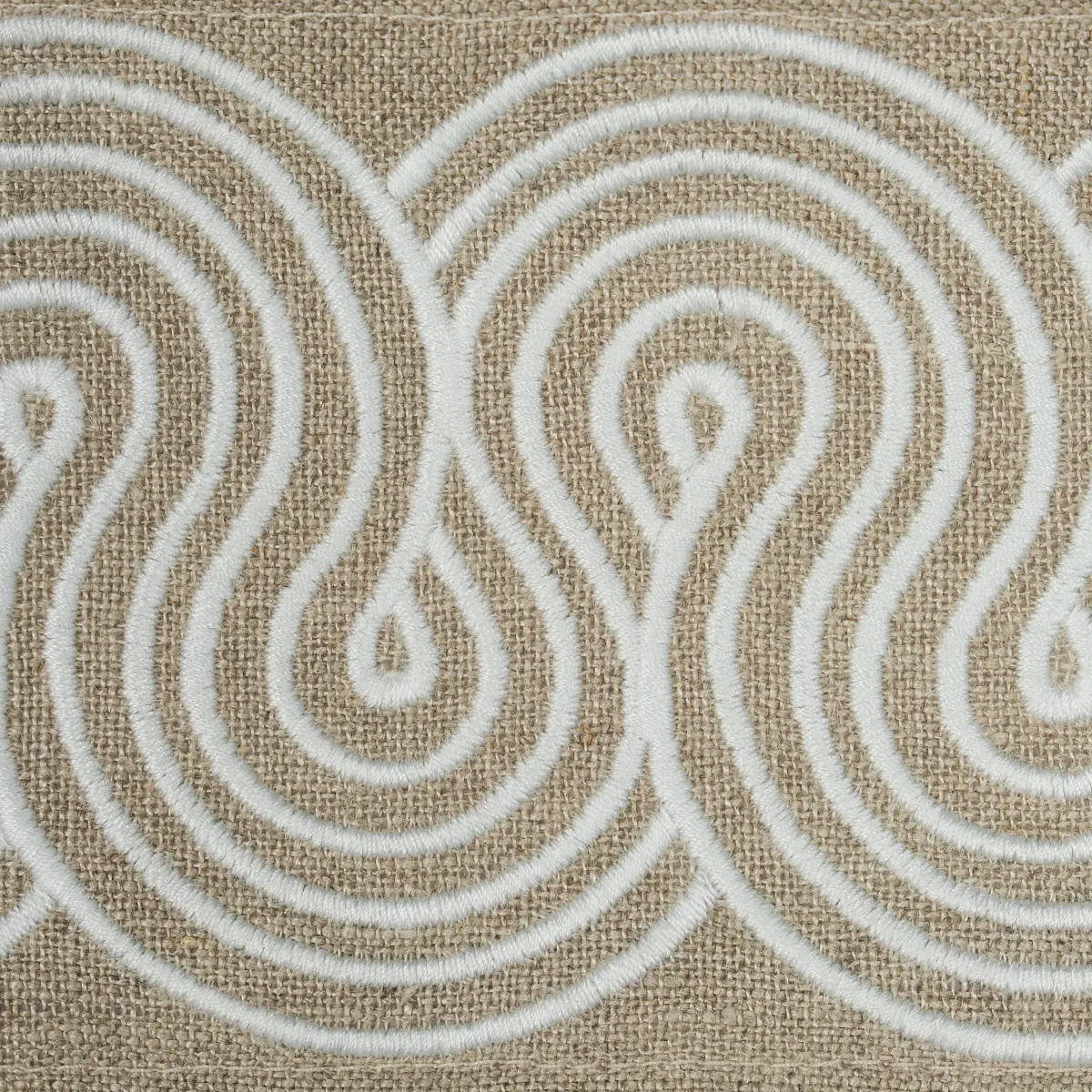 GIRALDI EMBROIDERED TRIM_ LINEN