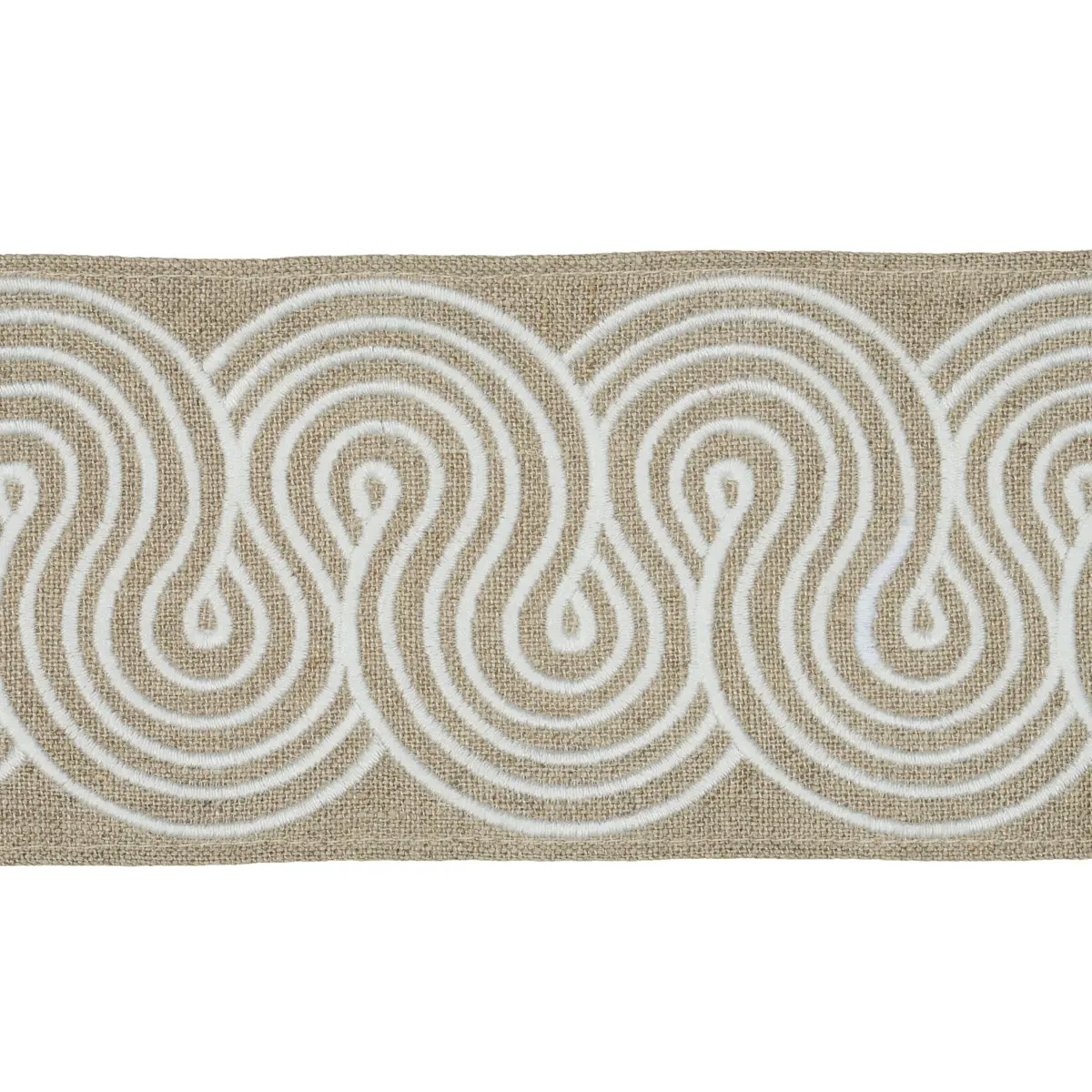 GIRALDI EMBROIDERED TRIM_ LINEN