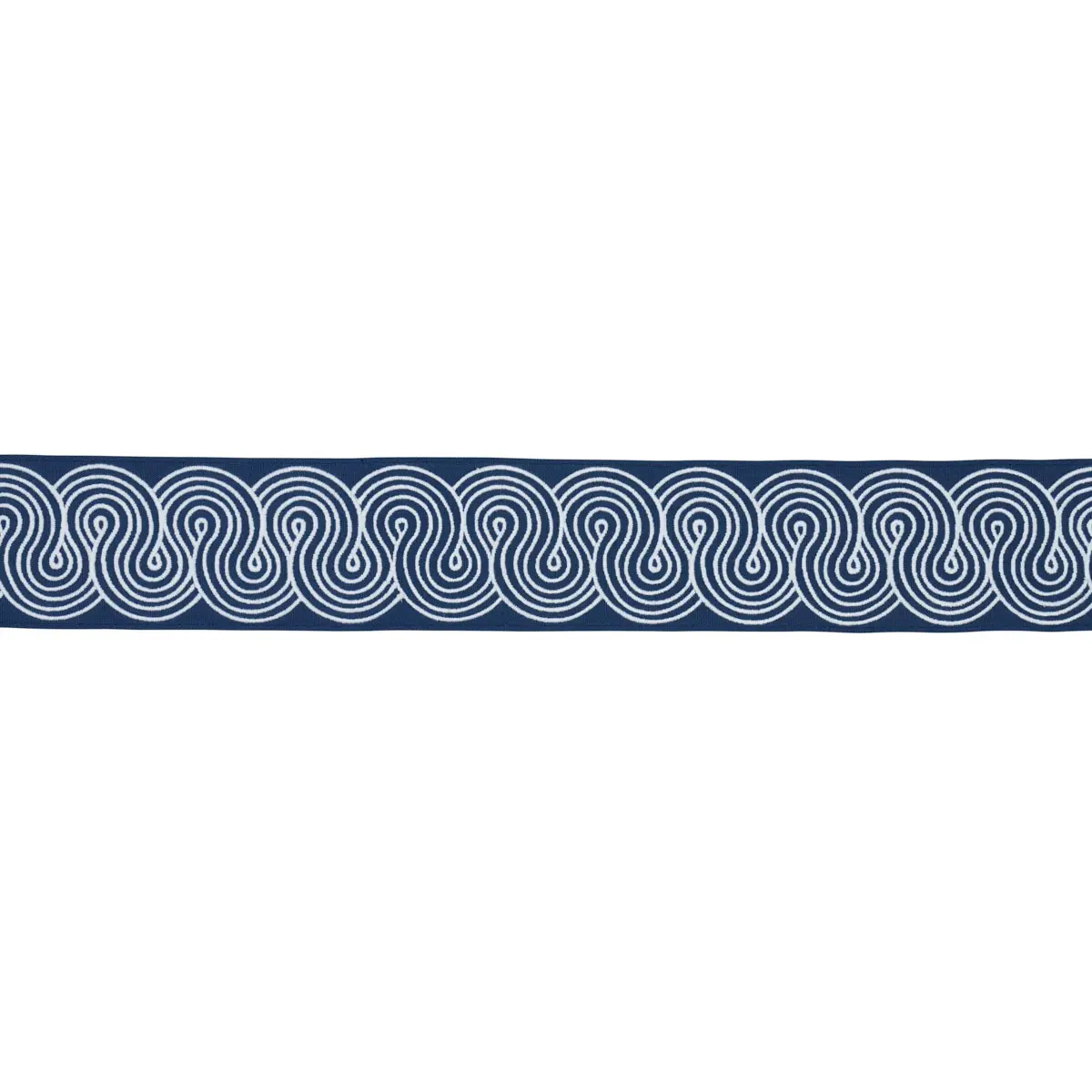 GIRALDI EMBROIDERED TRIM_ WHITE ON NAVY