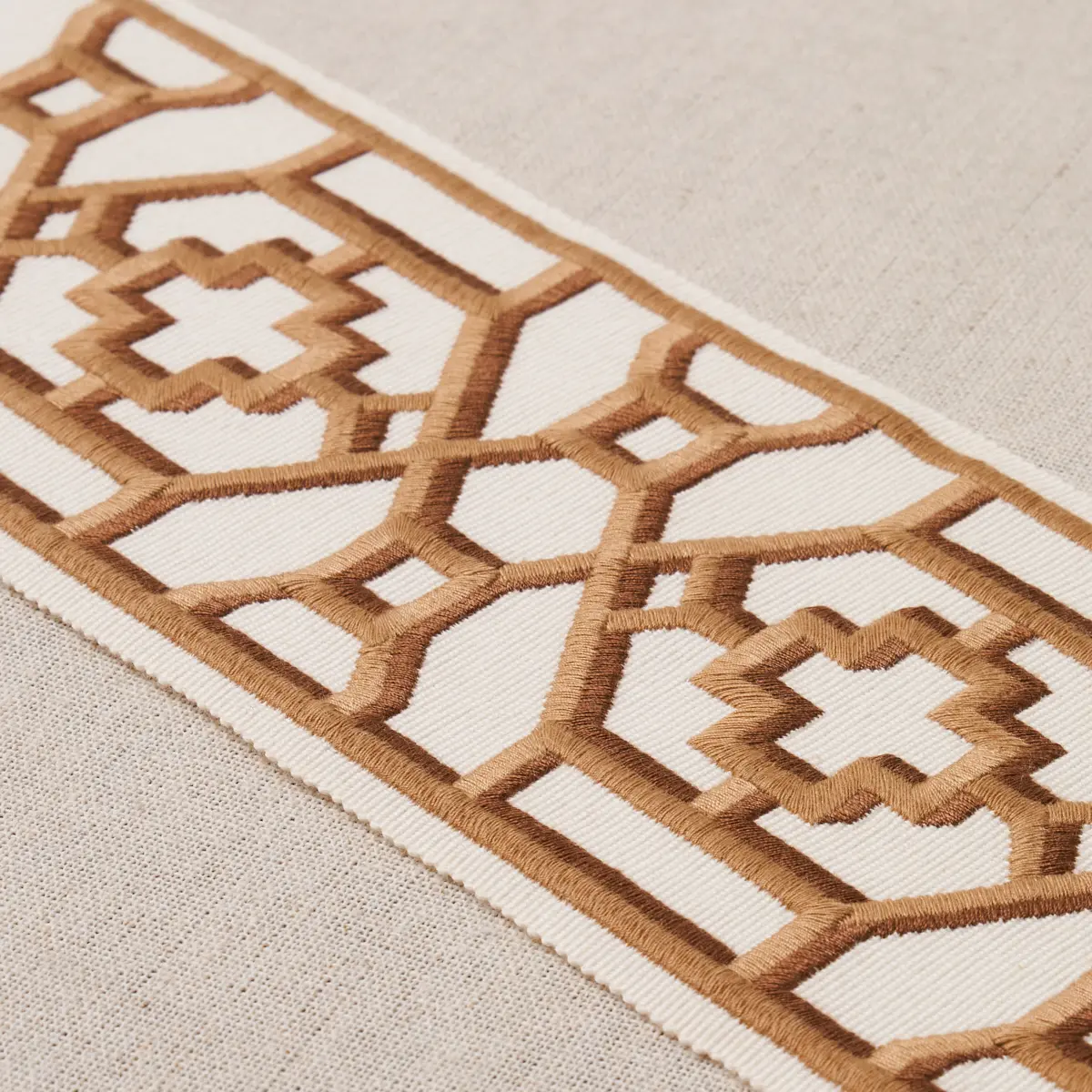 ZANZIBAR TRELLIS TAPE_ CAMEL