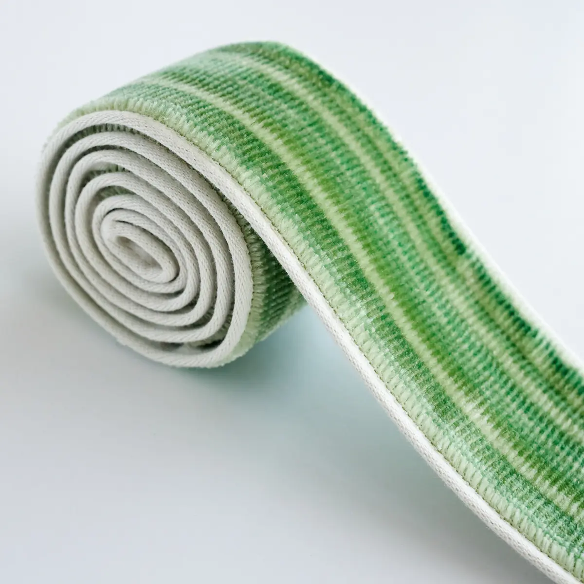 GASPARD VELVET TAPE NARROW_ EMERALD
