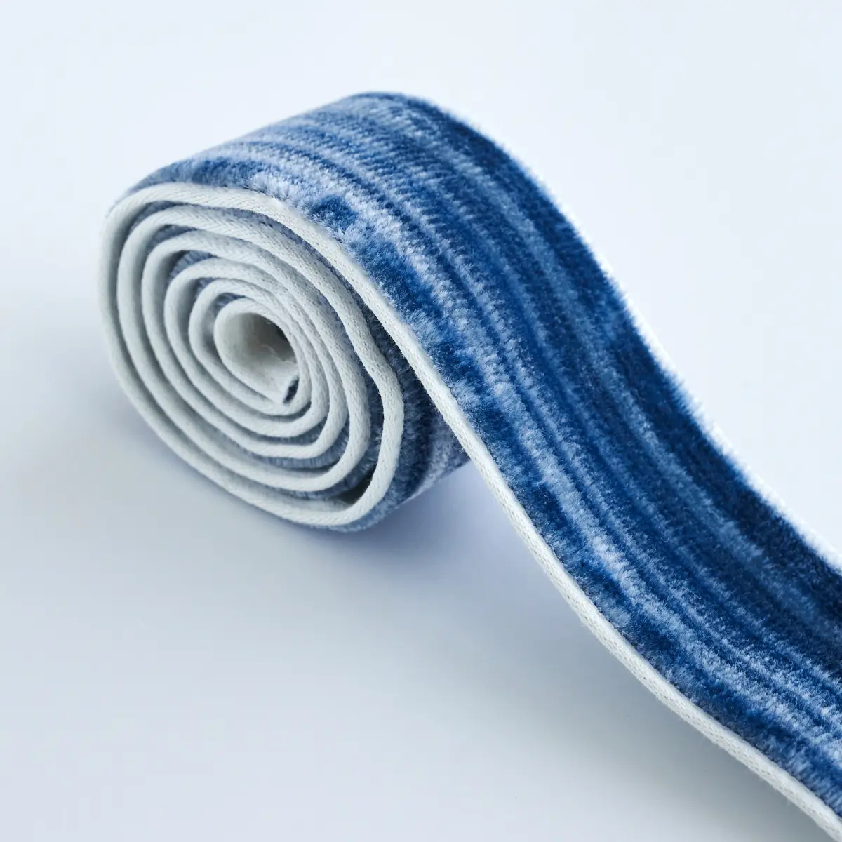 GASPARD VELVET TAPE NARROW_ SAPPHIRE