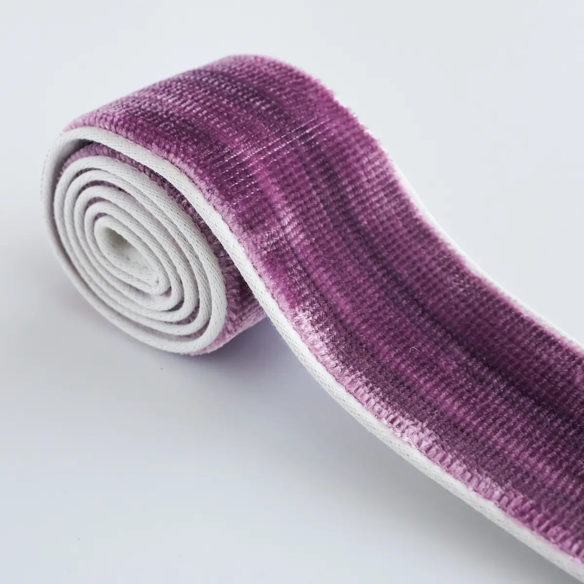 GASPARD VELVET TAPE NARROW_ EGGPLANT