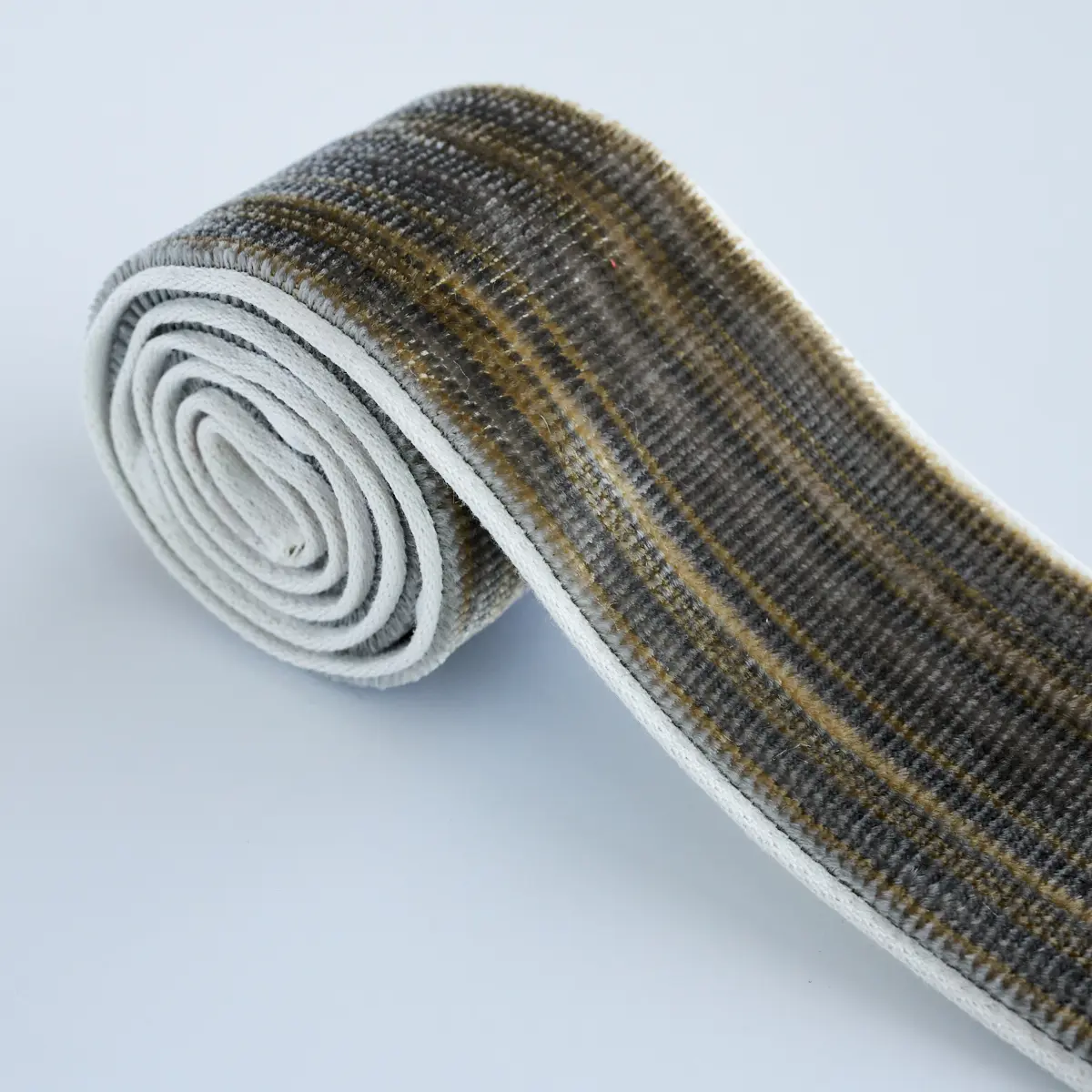 GASPARD VELVET TAPE NARROW_ CHARCOAL