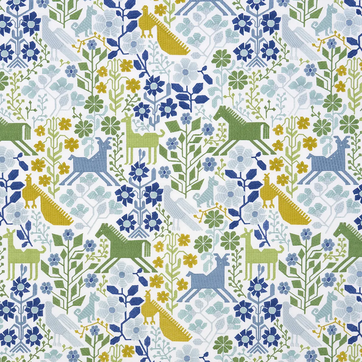 LUPITA EMBROIDERY_ GREEN & BLUE