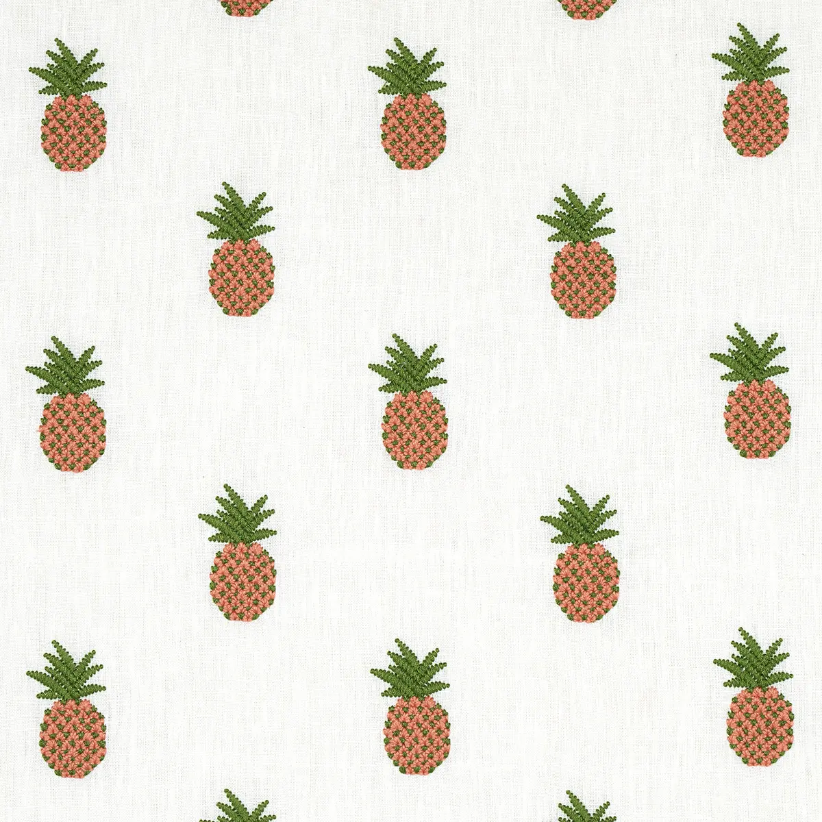 PINEAPPLE EMBROIDERY_ APRICOT ON IVORY