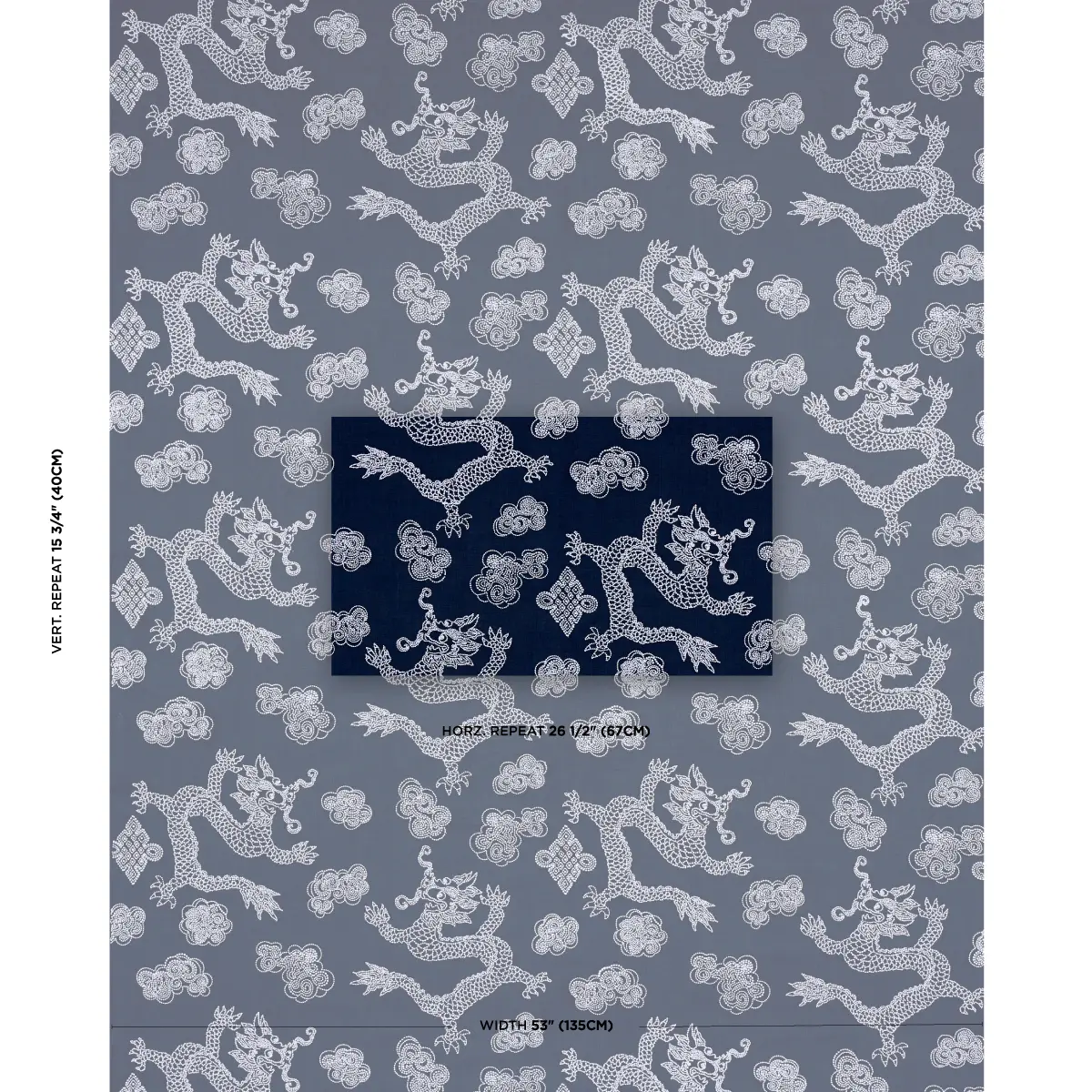 DRAGON EMBROIDERY_ NAVY