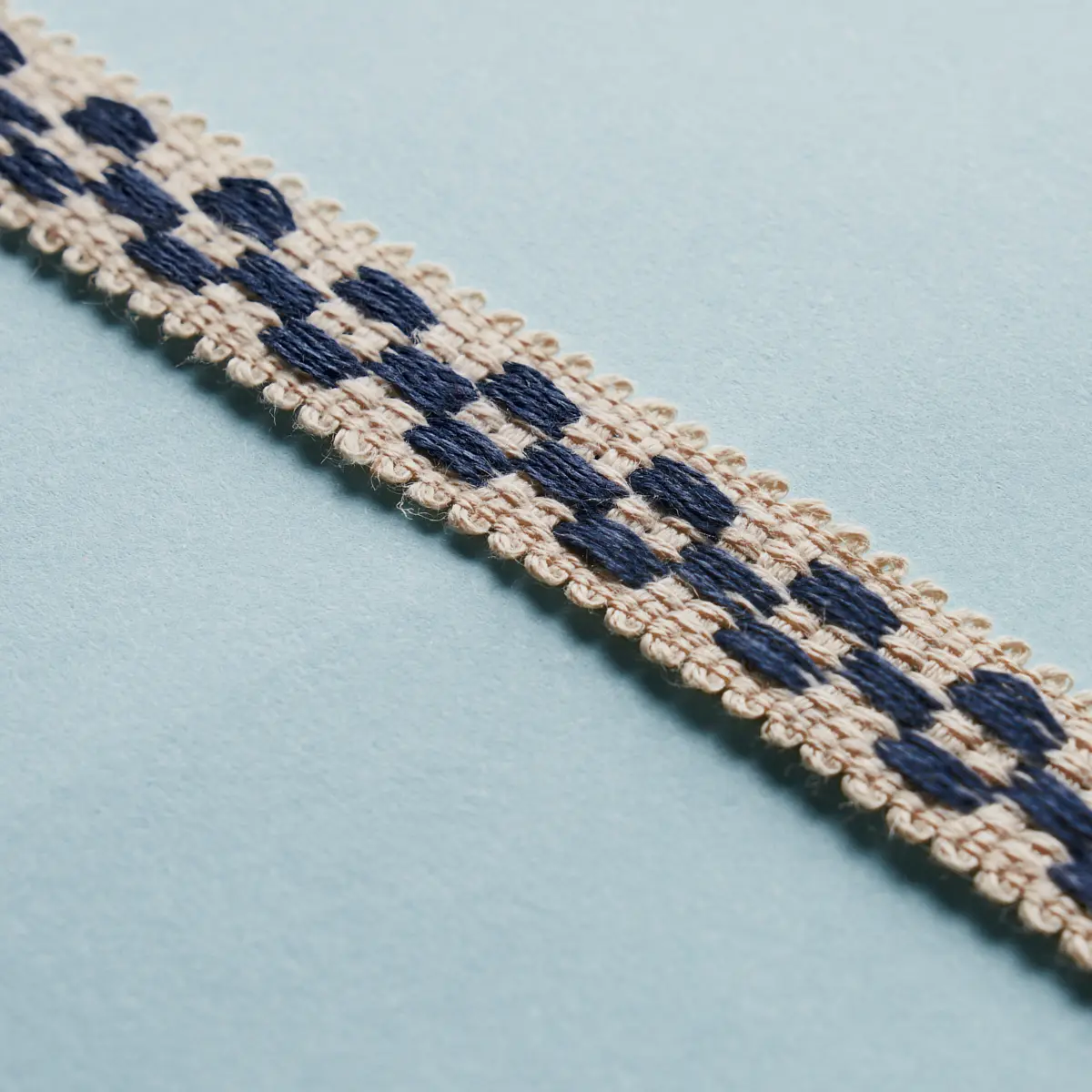 CRAWFORD CHECK TAPE NARROW_ INDIGO