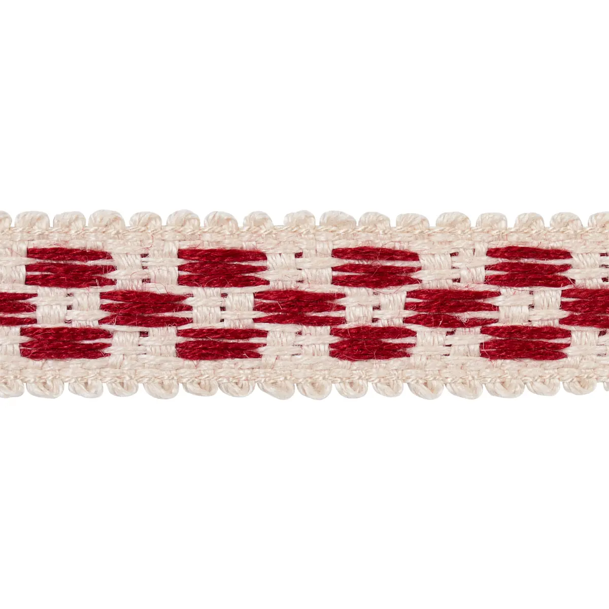 CRAWFORD CHECK TAPE NARROW_ CORNWALLIS RED