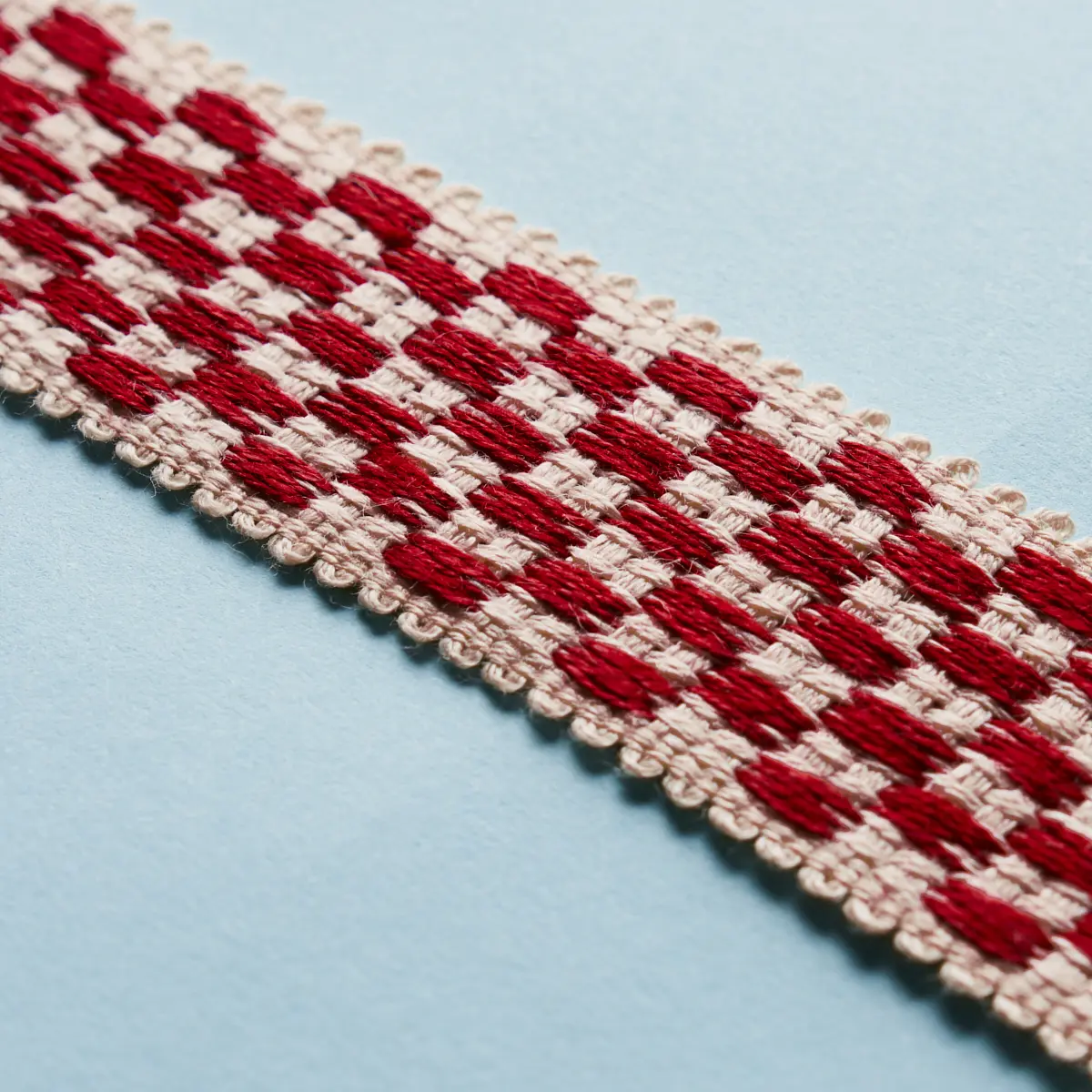 CRAWFORD CHECK TAPE MEDIUM_ CORNWALLIS RED