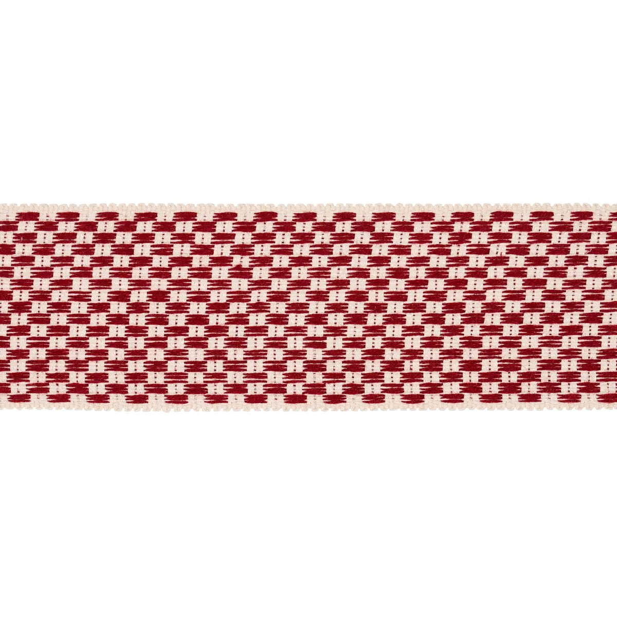 CRAWFORD CHECK TAPE WIDE_ CORNWALLIS RED