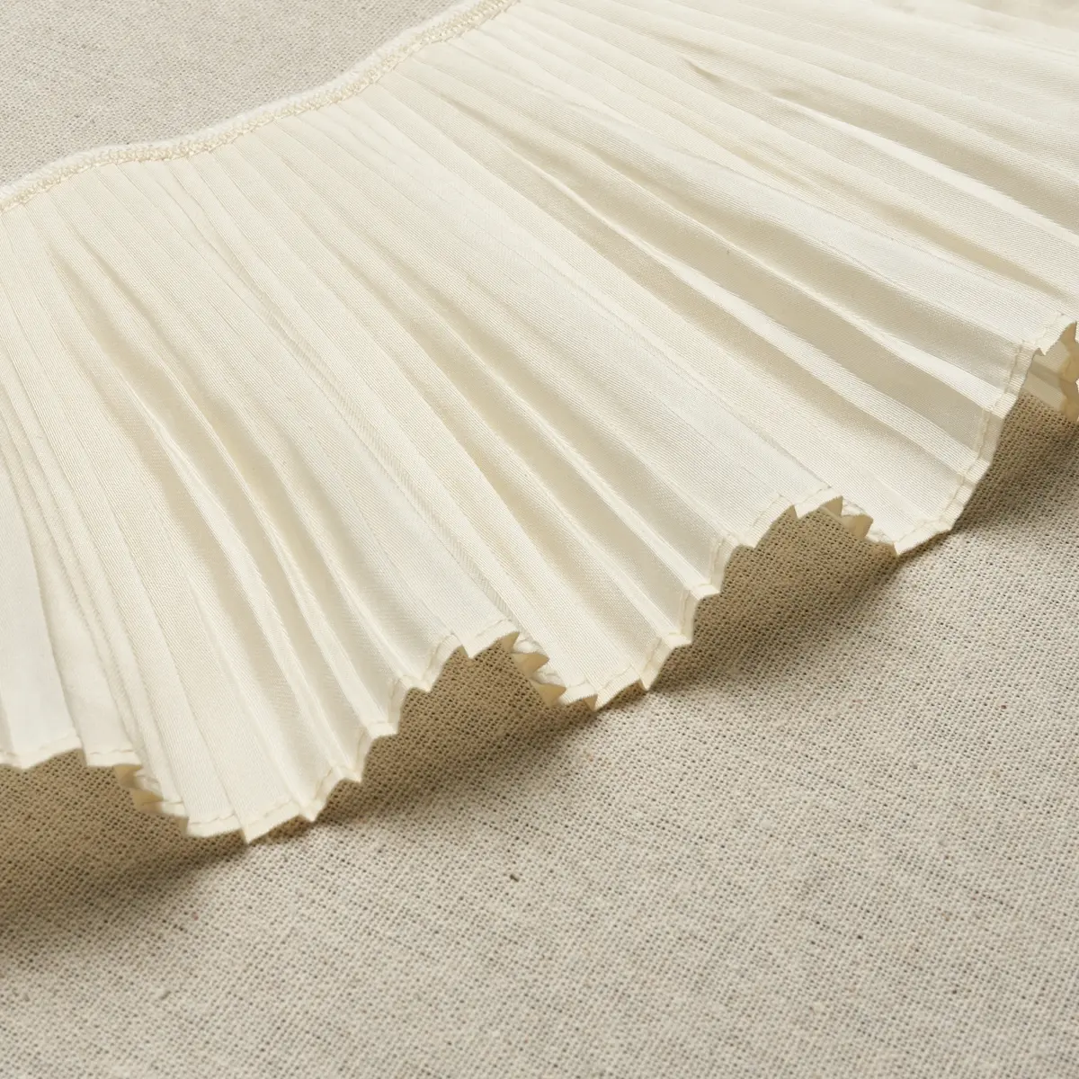 BOTTICELLI SILK RUFFLE TRIM_ BONE