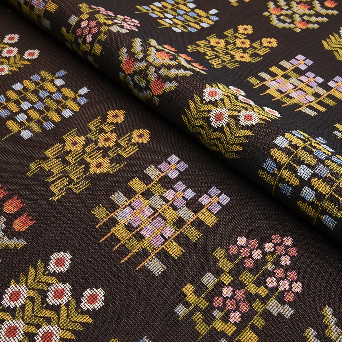 ANNIKA FLORAL TAPESTRY_ MULTI ON ESPRESSO