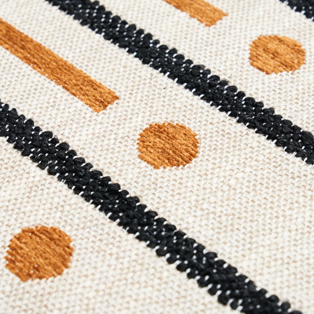 SERAPO RUSTIC WEAVE_ CARBON & OCHRE