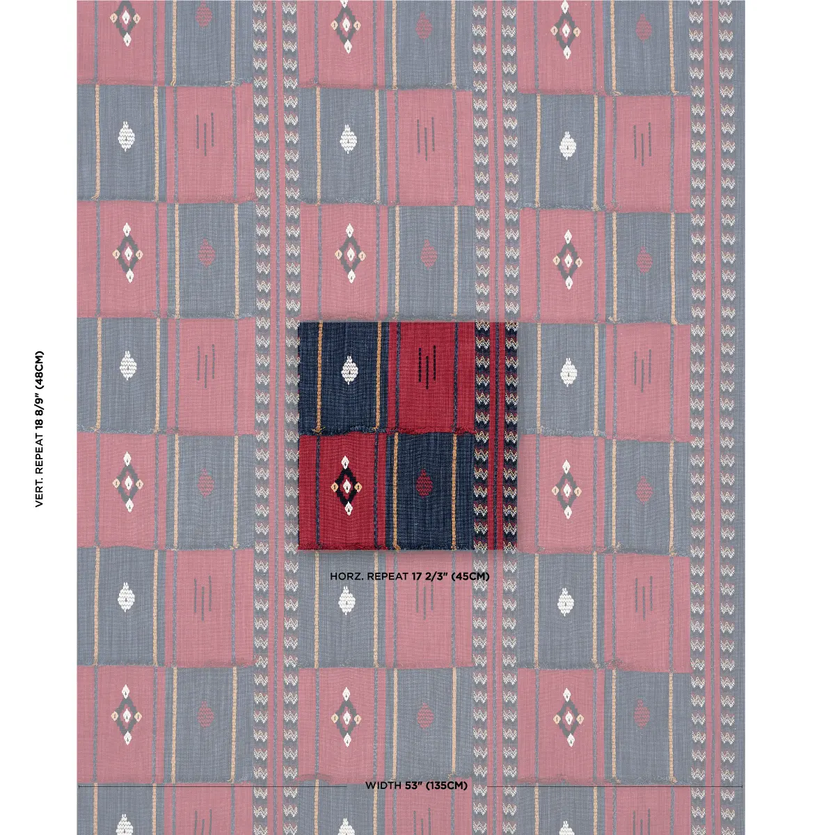 ARAVALI PATCHWORK_ CERISE AND INK