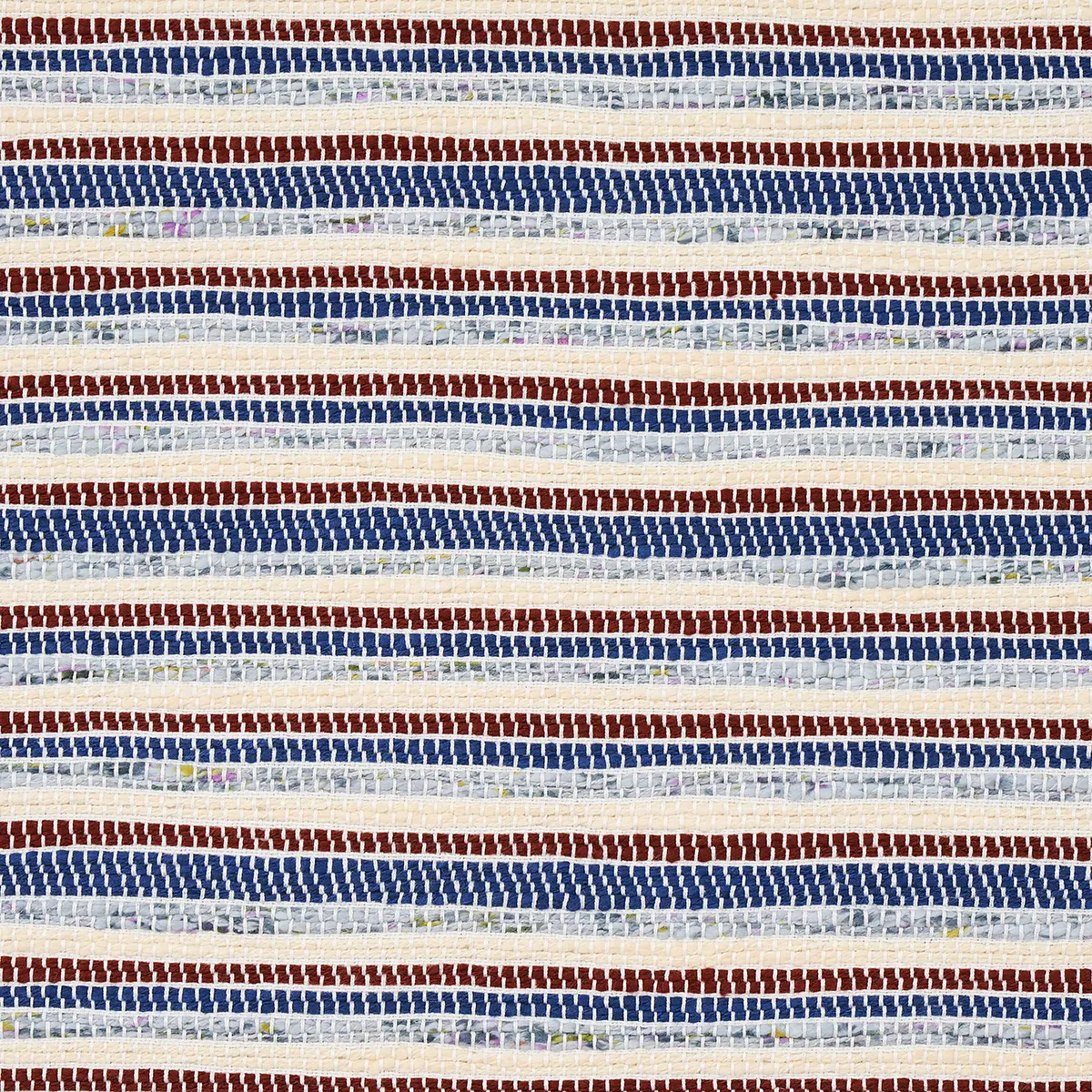 RAG RUG HANDWOVEN STRIPE_ INDIGO & MOCHA