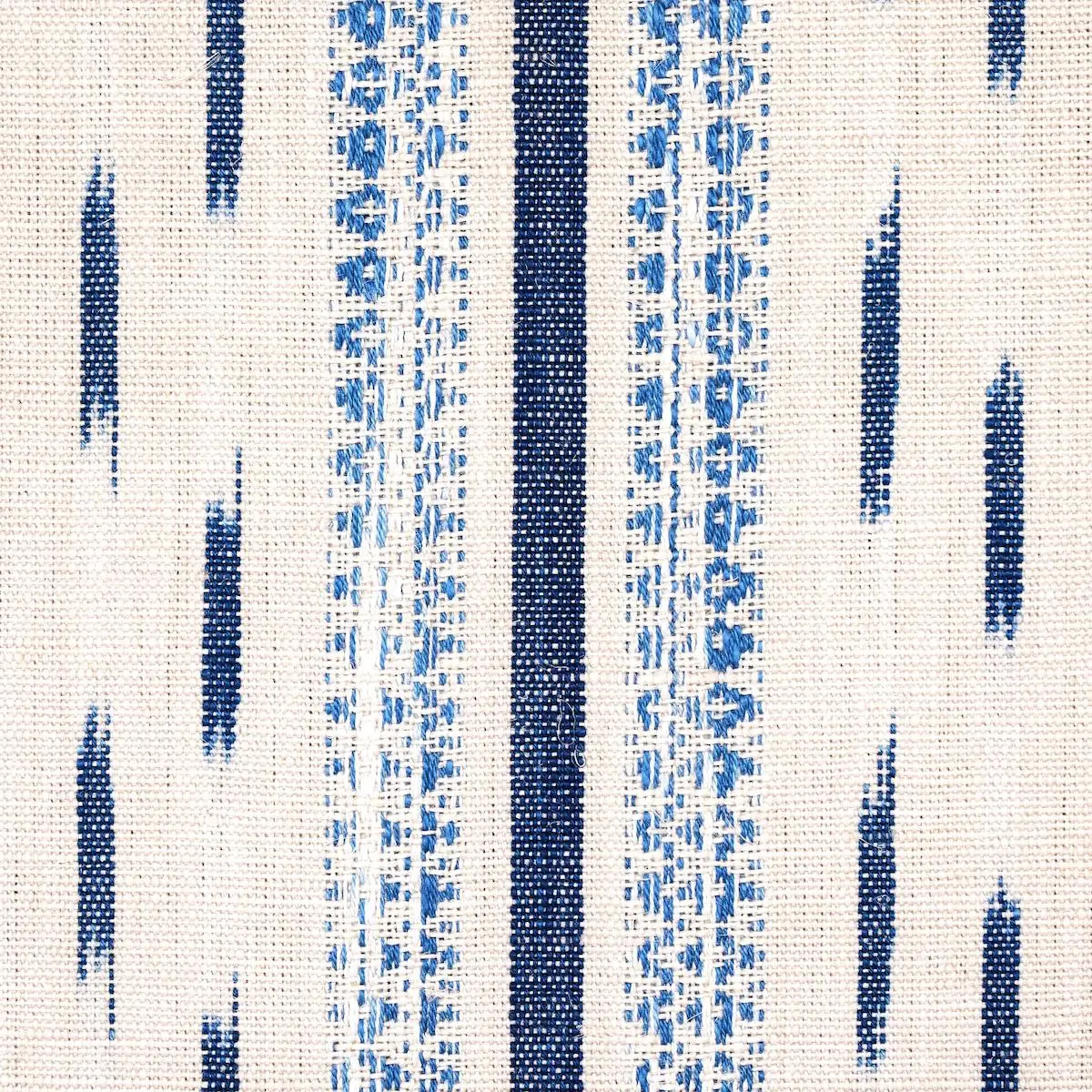 Mirza Ikat Stripe_ BLUE ON NATURAL