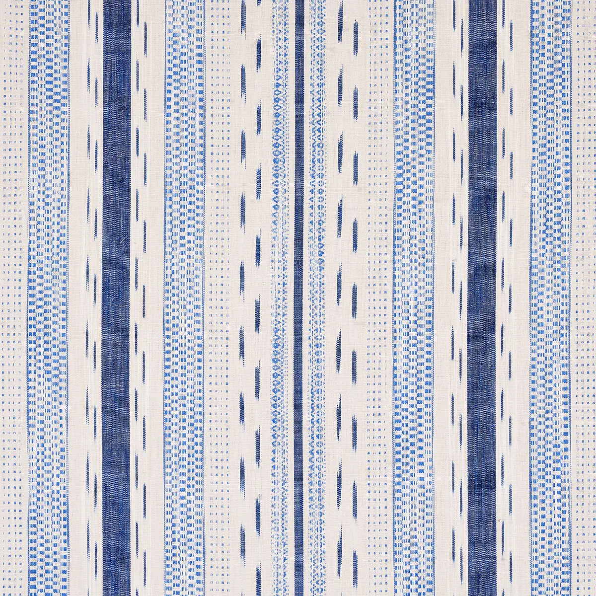 Mirza Ikat Stripe_ BLUE ON NATURAL