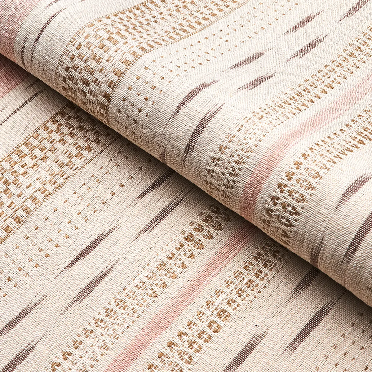 MIRZA IKAT STRIPE_ BLUSH ON NATURAL