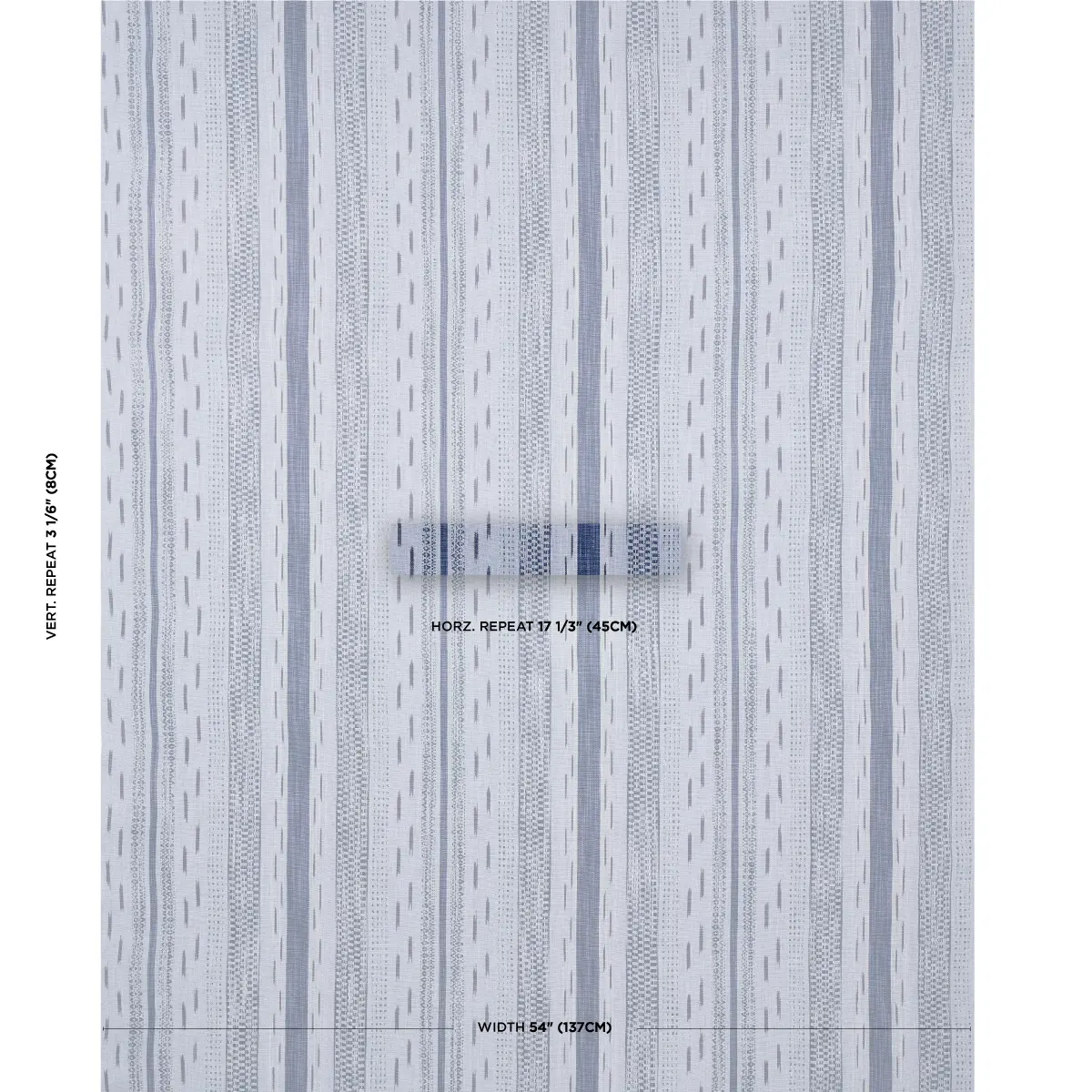 MIRZA IKAT STRIPE_ INDIGO ON CHAMBRAY