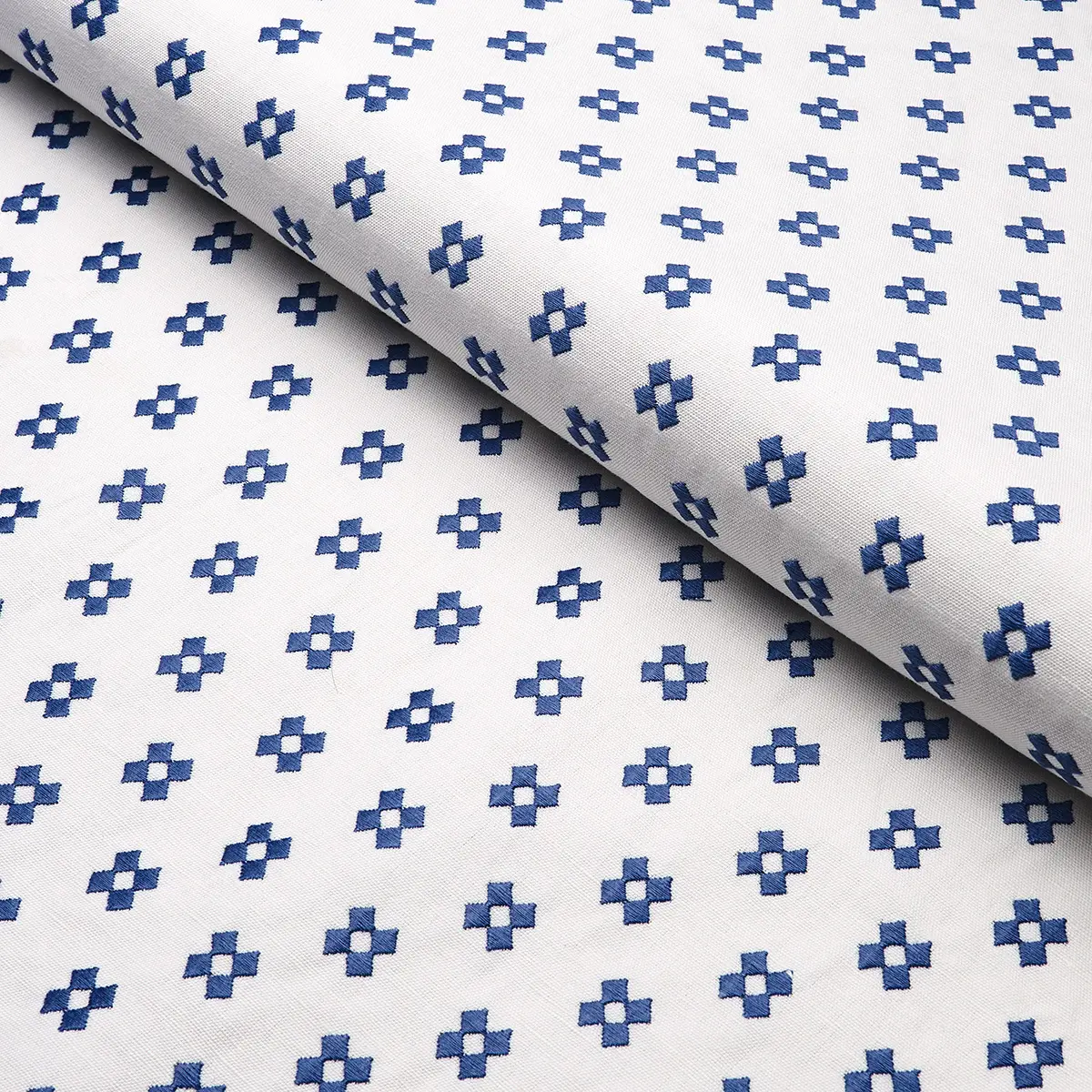 Thandie Embroidery_ BLUE ON IVORY
