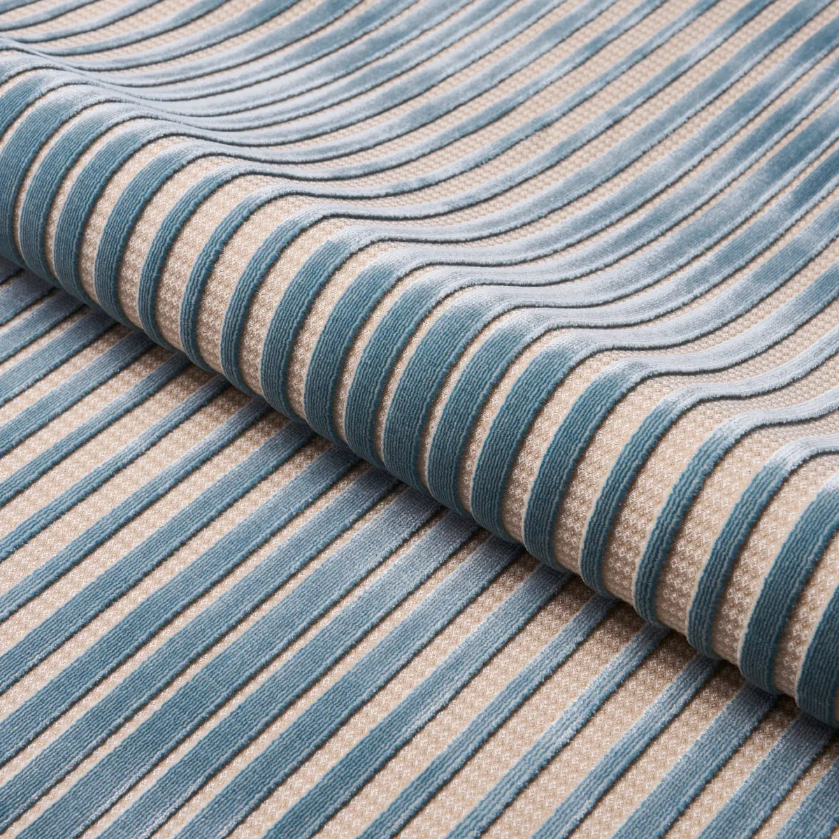 CHIMAY STRIPE VELVET_ CIEL