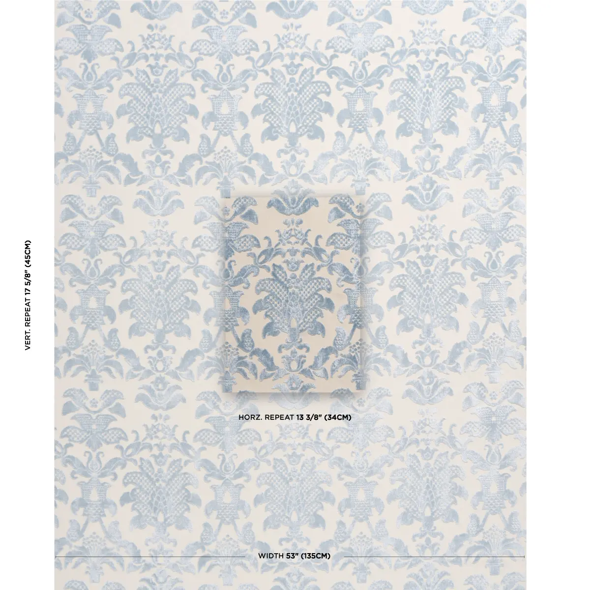 LIMBOURG DAMASK VELVET_ SKY