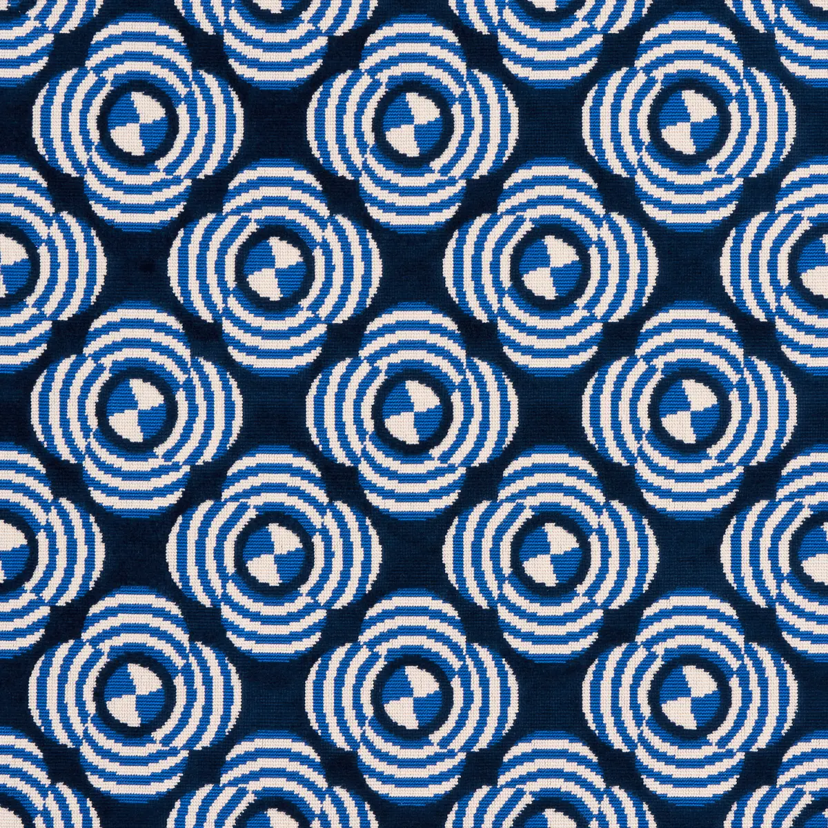 LE MODERNE CUT VELVET_ COBALT
