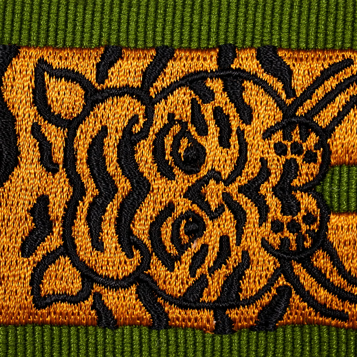LE TIGRE EMBROIDERED TRIM_ GREEN