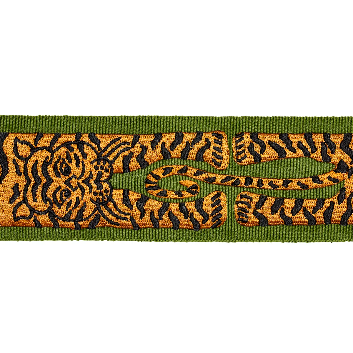 LE TIGRE EMBROIDERED TRIM_ GREEN