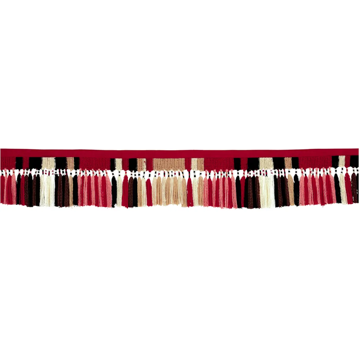EL MOROCCO HANDMADE TASSEL TRIM_ WARM MULTI