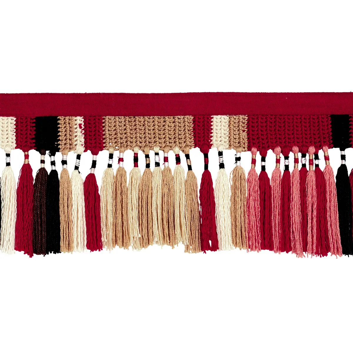 EL MOROCCO HANDMADE TASSEL TRIM_ WARM MULTI