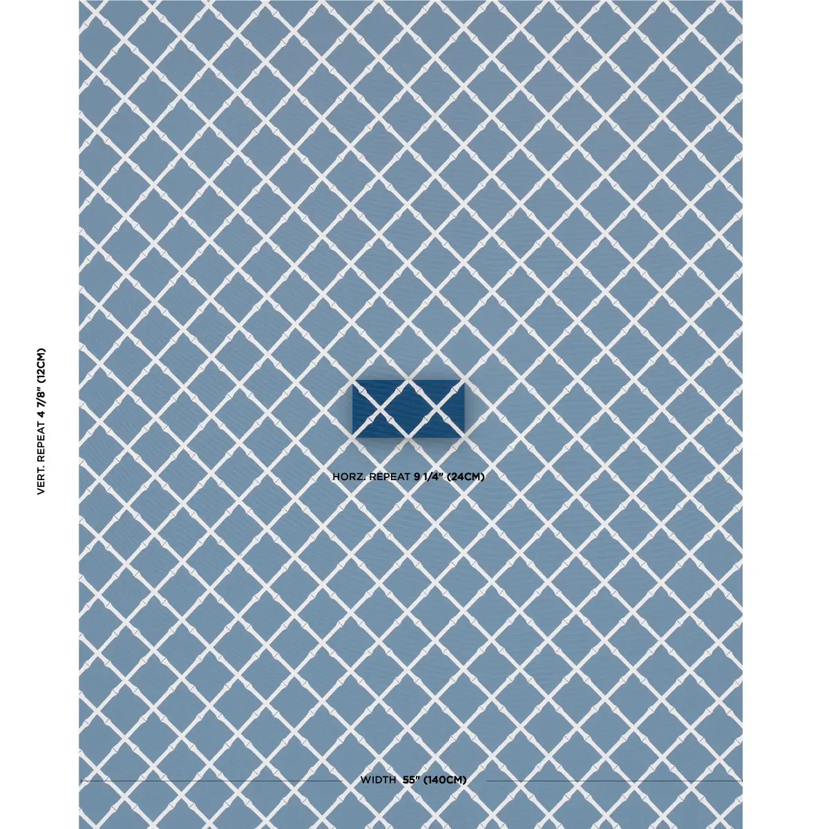 BAMBOO TRELLIS INDOOR/OUTDOOR_ NAVY