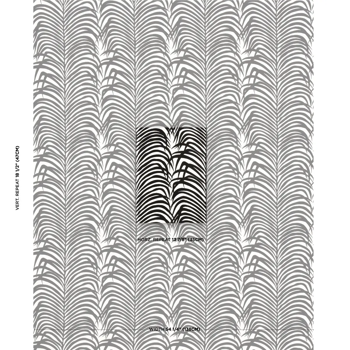 ZEBRA PALM INDOOR/OUTDOOR_ BLACK