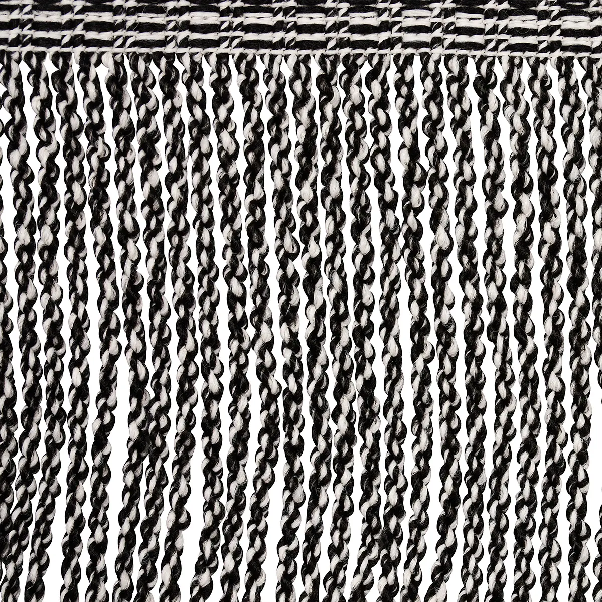 OUTDOOR BOULLION FRINGE TRIM_ BLACK