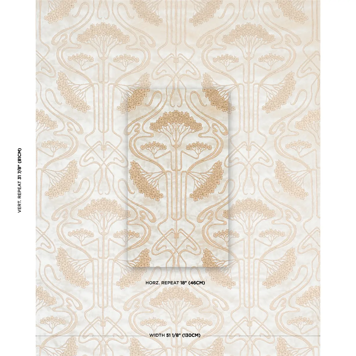 OMBELLI JACQUARD VELVET_ FAWN