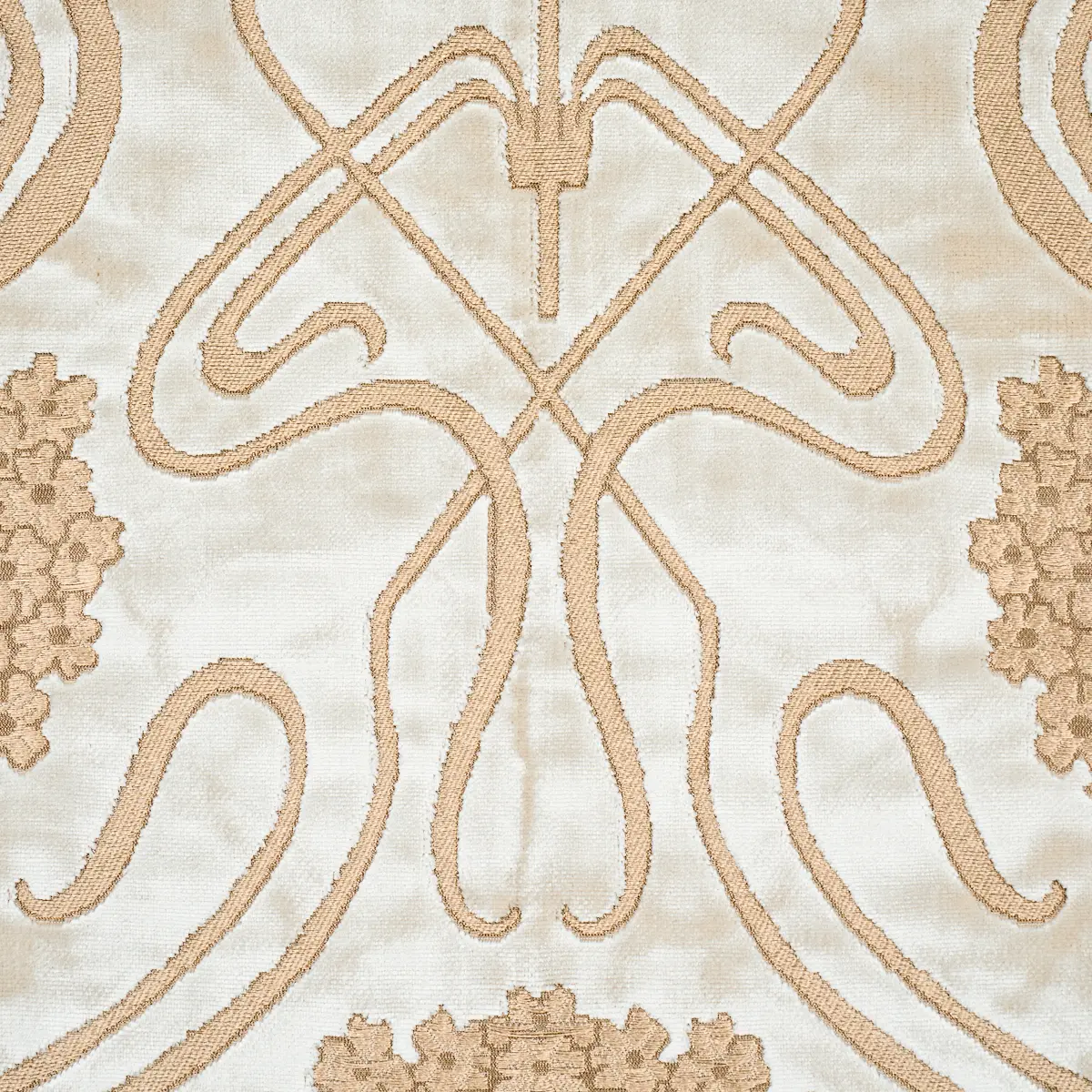 OMBELLI JACQUARD VELVET_ FAWN