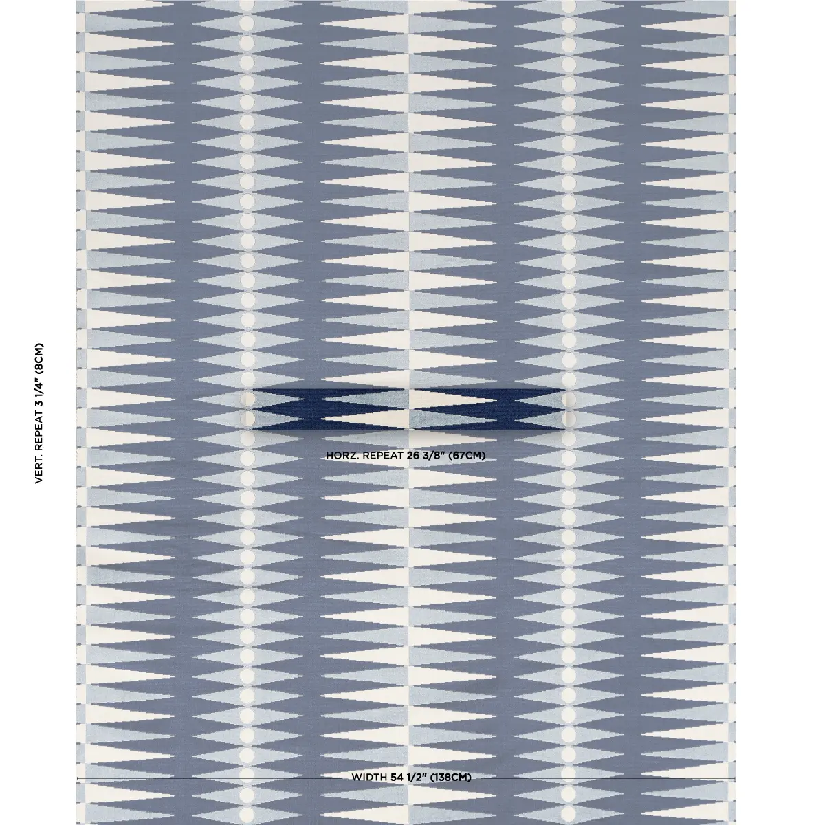 BACKGAMMON CUT VELVET_ BLUE