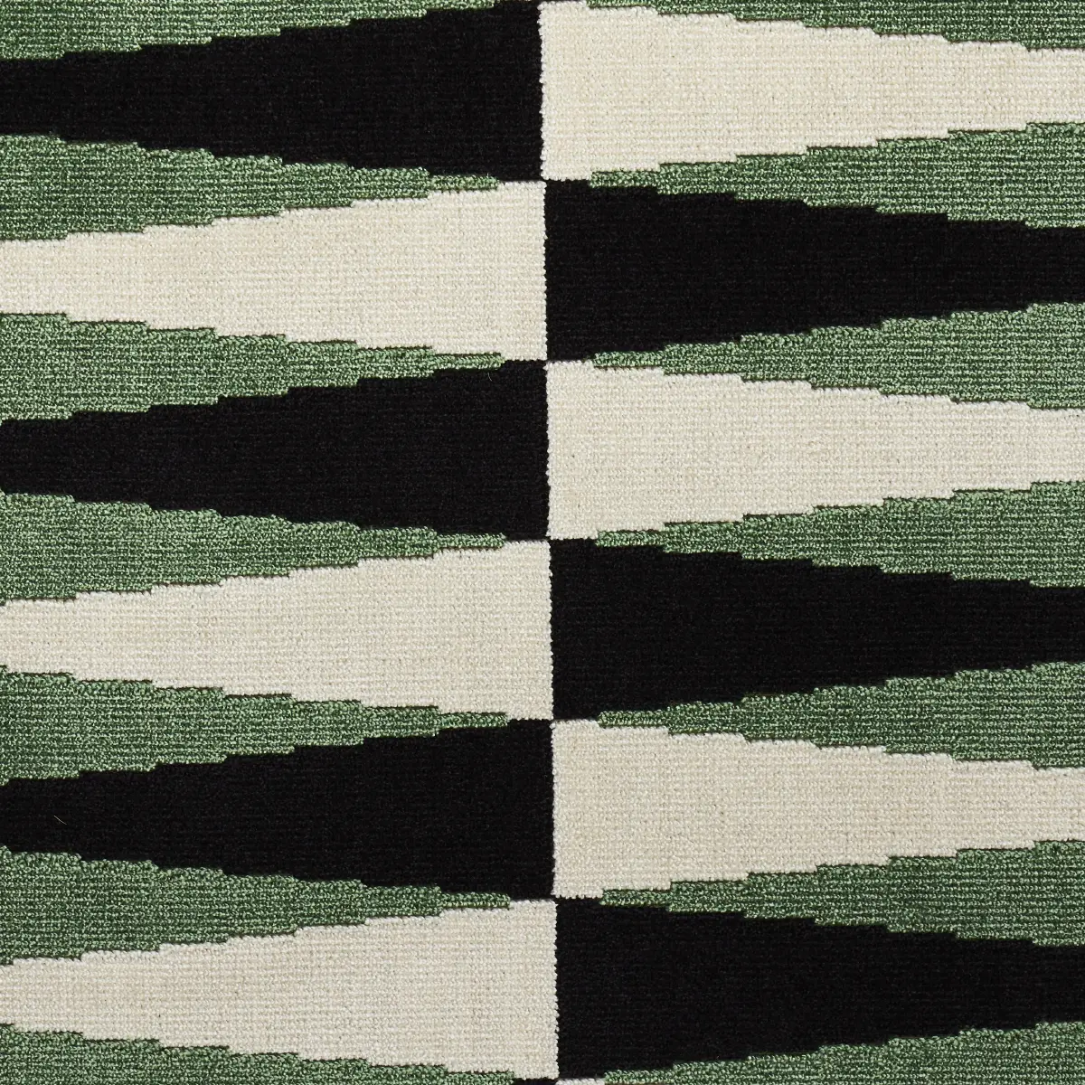 BACKGAMMON CUT VELVET_ GREEN