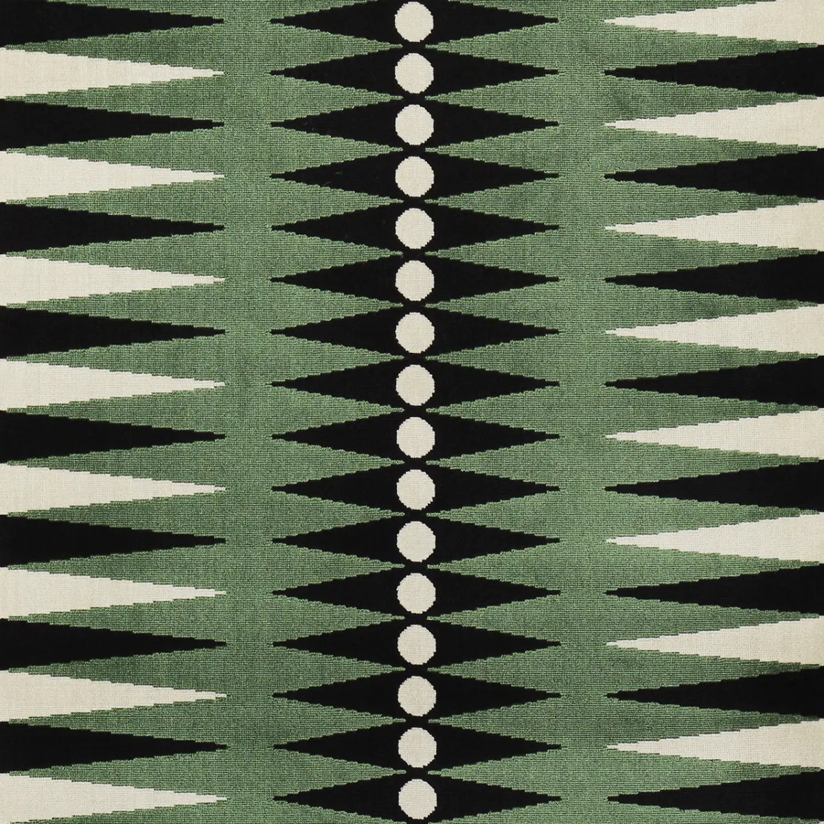 BACKGAMMON CUT VELVET_ GREEN