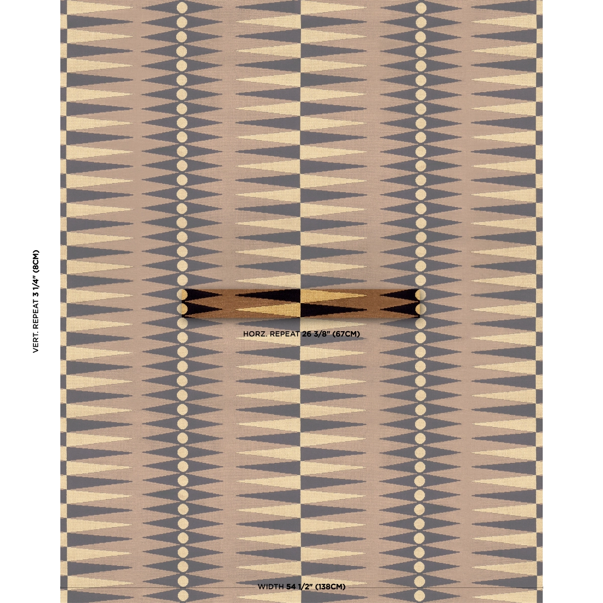 BACKGAMMON CUT VELVET_ OCHRE
