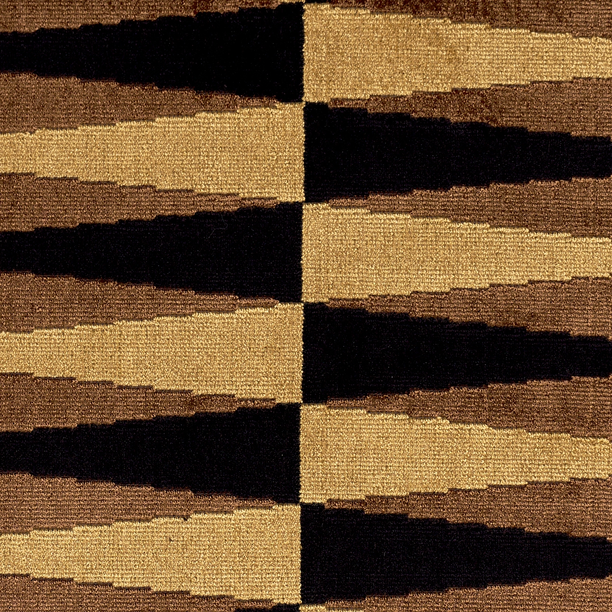BACKGAMMON CUT VELVET_ OCHRE