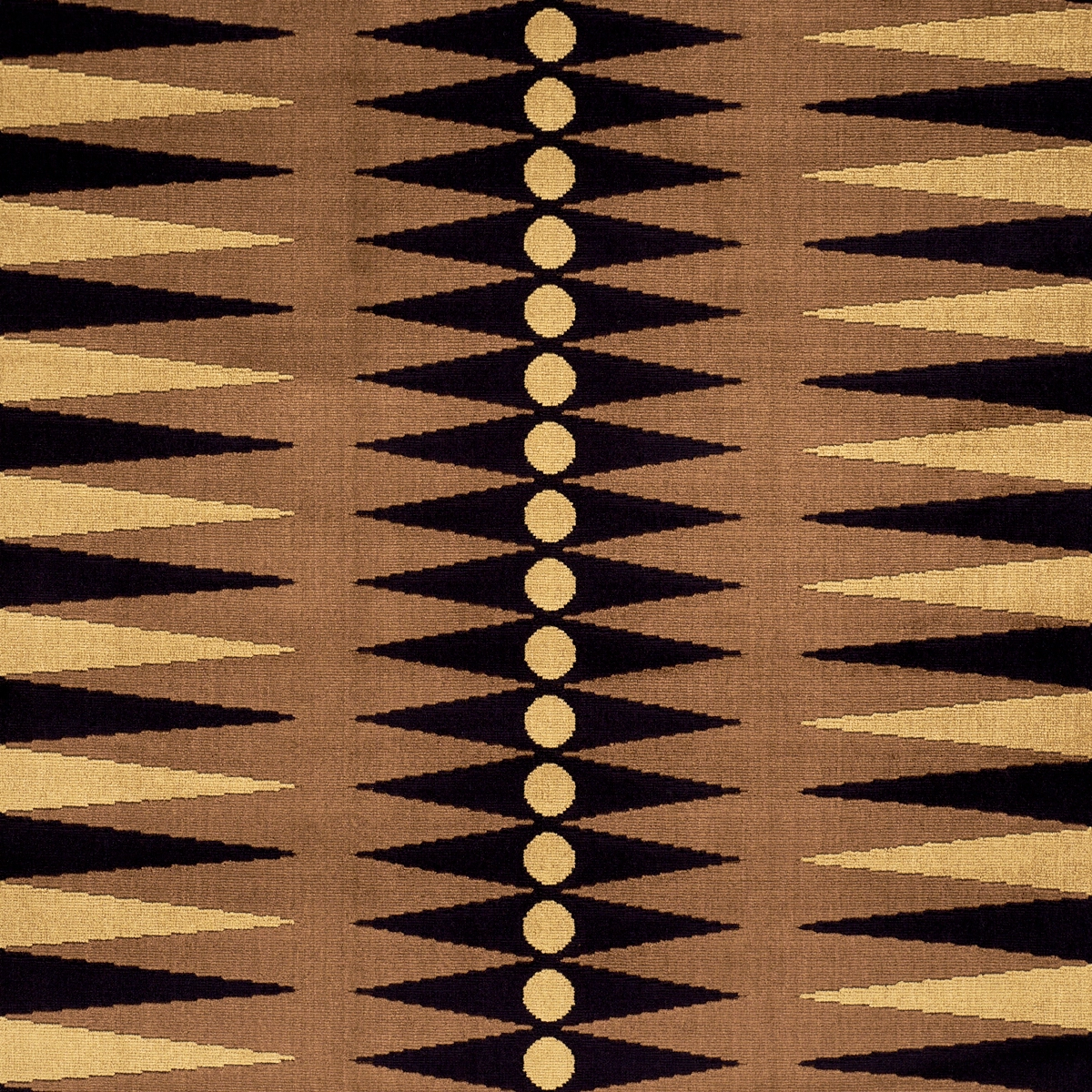 BACKGAMMON CUT VELVET_ OCHRE